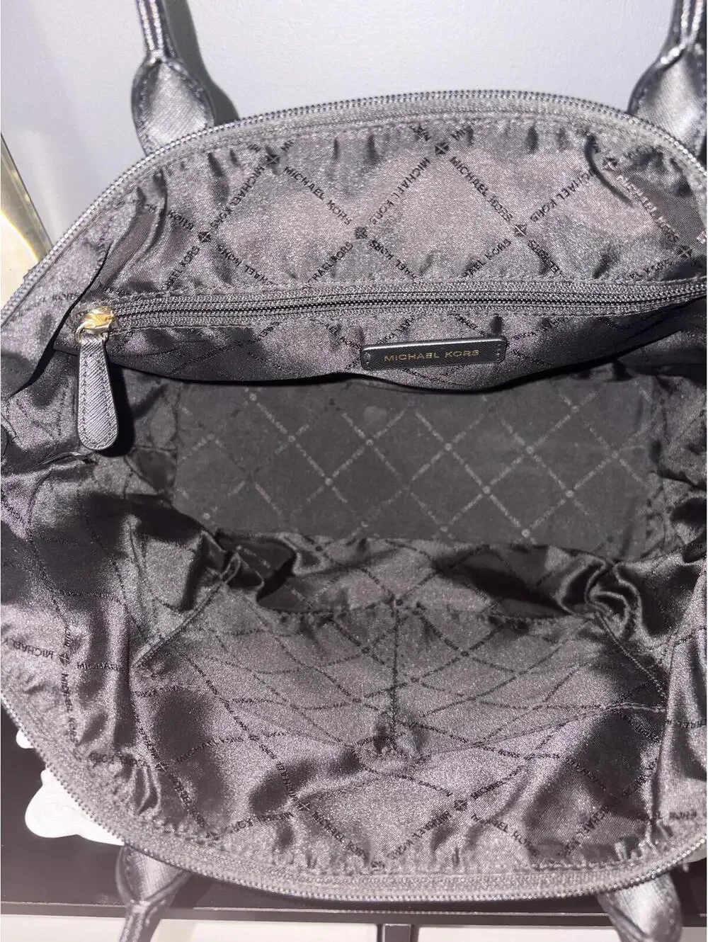 Michael Kors Kelsey Large Black Nylon Tote Bag